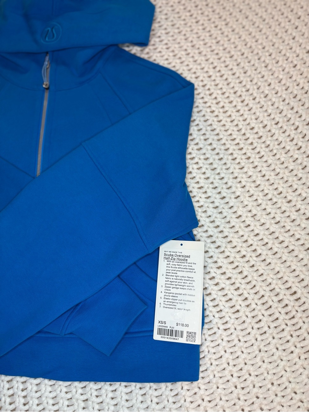 RARE! lululemon poolside scuba oversized half zip hoodie size xs/s - Picture 2 of 12